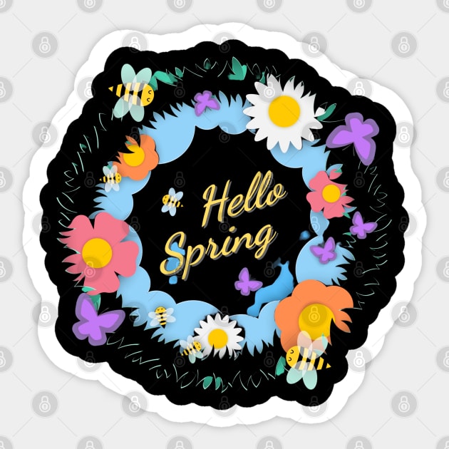 hello  spring Sticker by busines_night